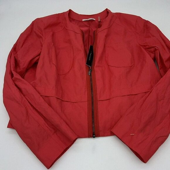 Tahari Jackets & Blazers - Women's TAHARI Willow Jacket CORAL Fully Lined Zip-Up Pockets Size 16 NWT